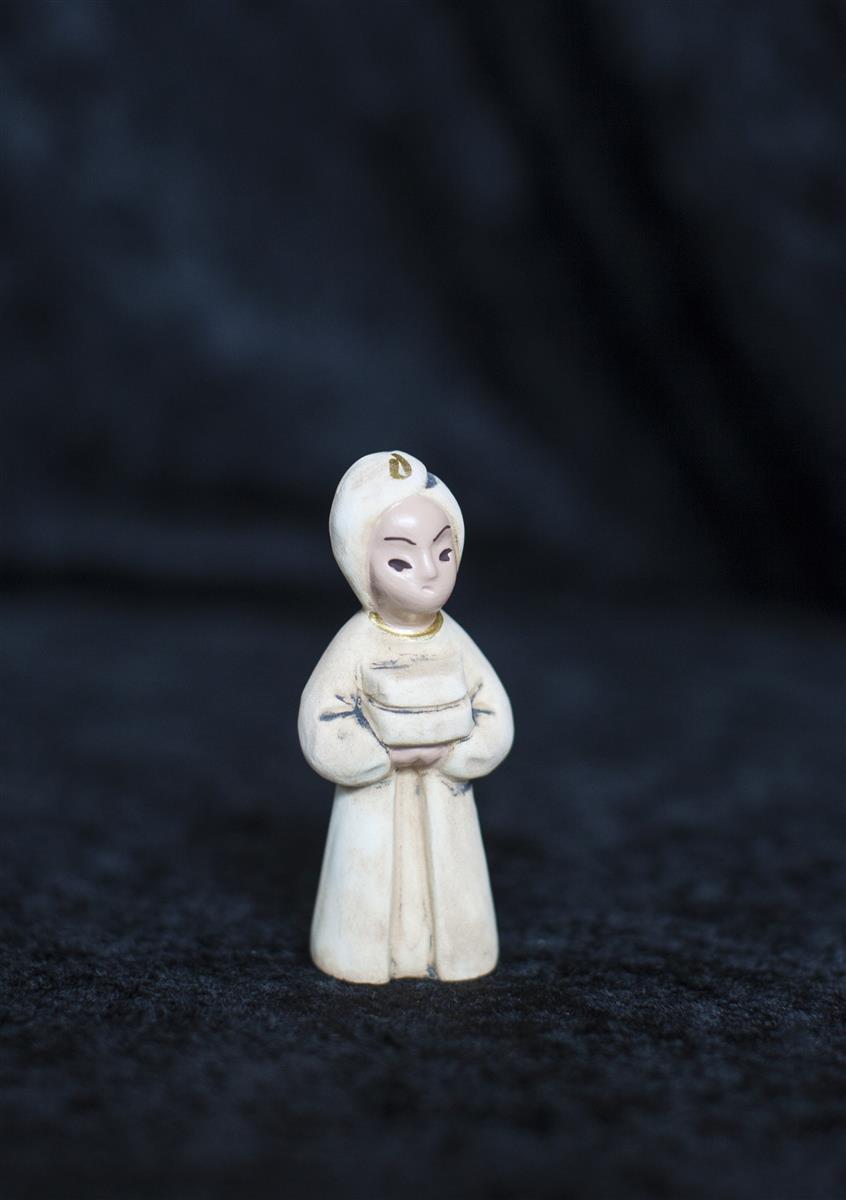 Beige, liten - Konge med turban