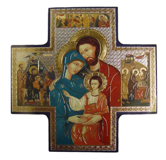 Korsikon 15x15cm - Den Hellige Familie