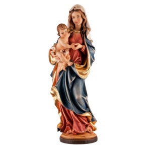 Maria med barnet, håndmalt tre 15cm