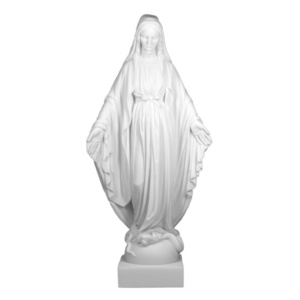 Vår Frue av Rue du Bac, statue i alabast 23cm hvit