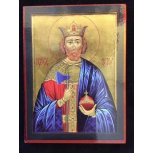 Ikon, St. Olav 5,2 x 7,1 cm
