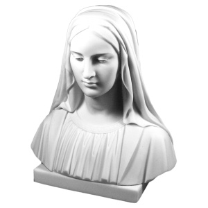 Statue, Vår Frue byste i alabast 30cm