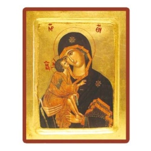 Forgylt ikon 10,5*13cm - Jomfruen, Vladimir