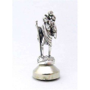 St. Kristoffer, statue i metall 5cm