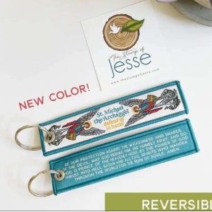 St. Michael the Archangel Prayer Woven Keychain