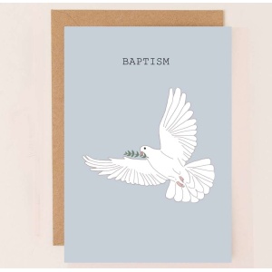 Baptism Dove Card