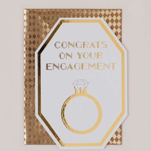 Engagement Card Solitaire Ring