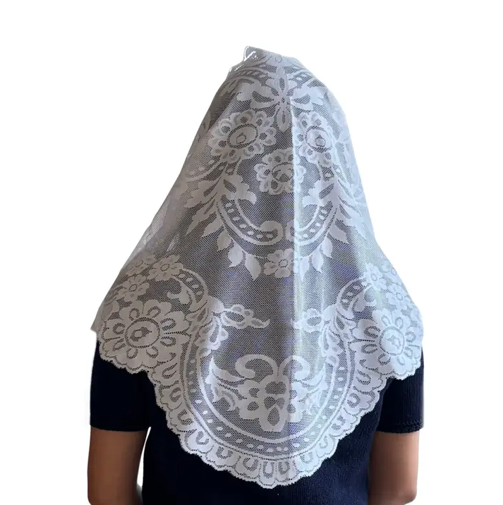 Mantilla, Hvit ~ Miskunnhetens Jomfru - Bilde 2